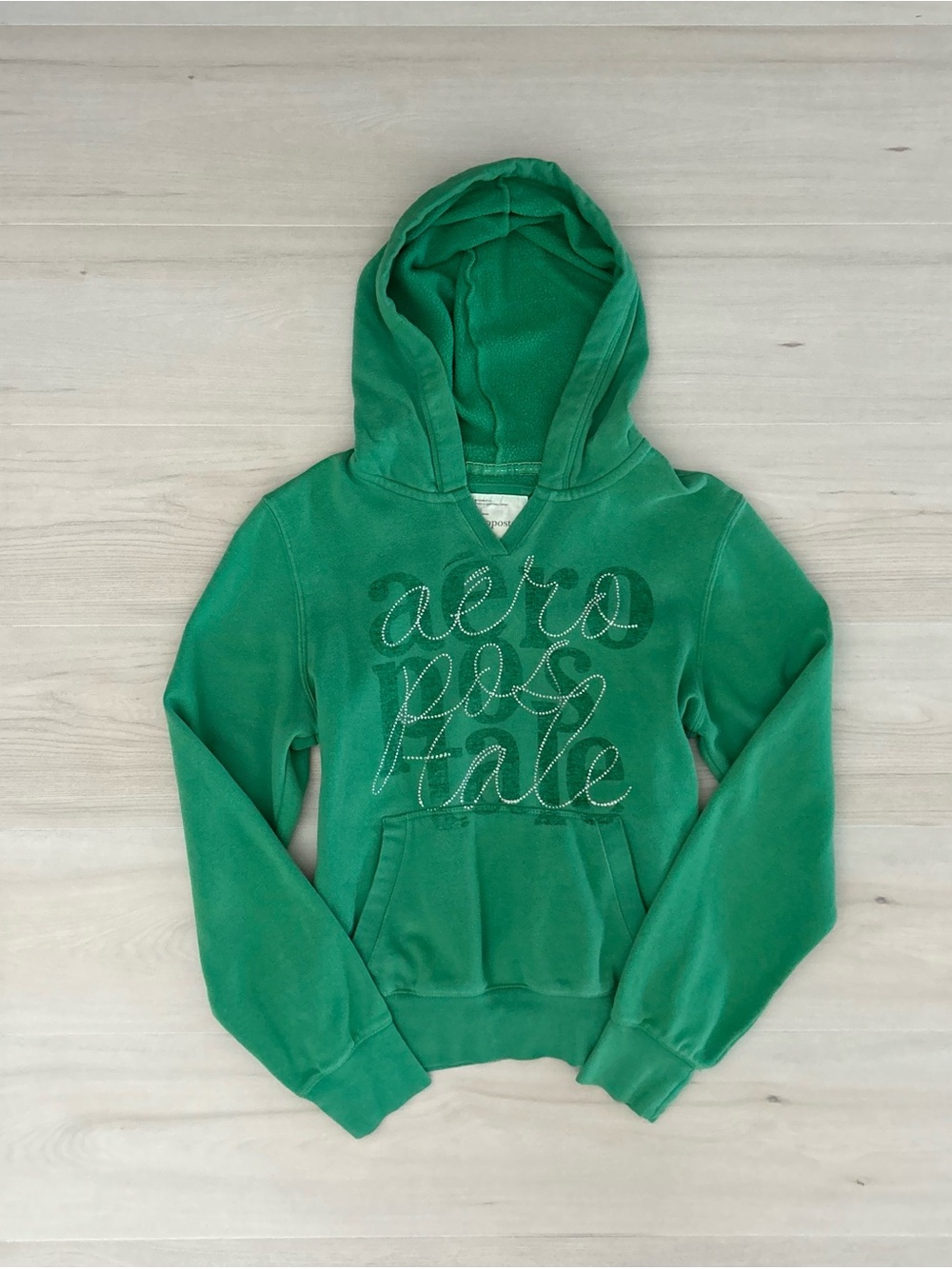 green aeropostale glitter hoodie